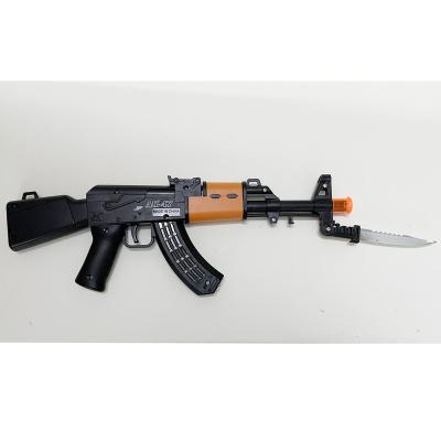 China Electronic Toy New Style Sound Gun Shoot Firearm Light Up Toy Machine Gun With Folding Bayonet for sale