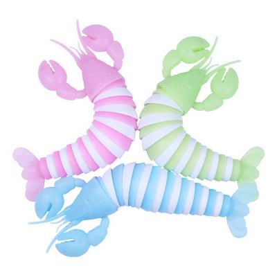 China Ingot Toy Sensory 3D Plastic Flexible Decompression Lobster To Relax Lobster Friendly Jointed Occupy Person Toy for sale