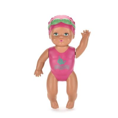 China 6 Inch Mini Swimming Baby Doll Bathtub Toy 9.50*15.50*5.00cm for sale