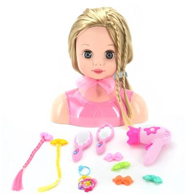 China Plastic Kids Dolls Styling Head Princess Dressing Play Toys Doll Set Pretend Play Makeup Comb Hair For Little Girls for sale