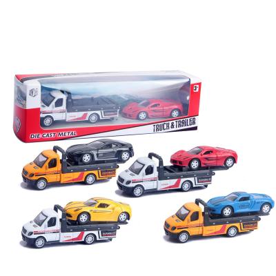 China Toy Cars Diecast Model Alloy Toy Car Sound and Light Pull Back Truck and Toy Cars Kids Toys Collection Models for sale