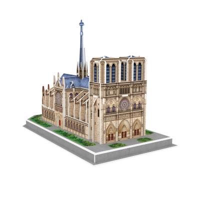 China 100% Eco-friendly Notre Dame de Paris Model Ship Jigsaw Puzzle Toy Educational Children's Customized DIY Toys for sale