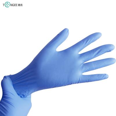 China TANGJI Nitrile Manufacturer Medium Black Nitrile Disposable Gloves for sale