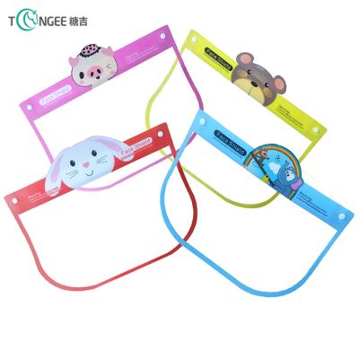 China Full Face Protective Cover Design Cartoon Kid Tongee Effect Plastic Shields Kids Animal Clear Protective Mask With Glass Frame for sale