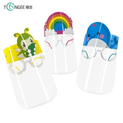 China Children Kids Tongee PET Anti Fog Protective Face Mask Plastic Medical Protective Comfortable Foam Face Mask To Children for sale