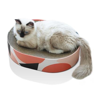 China Viable Pet Supplies Corrugated Cardboard Cat Scratch Mat Pet Paper Scratcher Bed Cat Interactive Pet Play House for sale