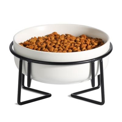 China Viable 2 In 1 Easy Clean Dog Cat Feeder Pet Bowls Hot Sale Double Ceramic Water Bowl Pet Bowl for sale