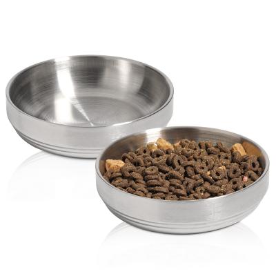 China Viable Wholesale Custom Fashional 304 SS Stainless Steel Pet Cat Dog Eating Drink Food Water Bowl Pet Feeding Bowls for sale