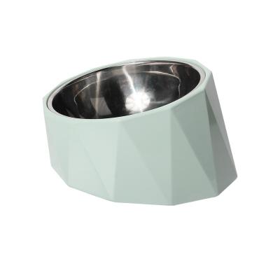 China Design Stainless Steel Pet Bowl Non Sliding Detachable Tilt Raised Sliding Elevated Water Cat Feeder Cat Feeder Dog Bowl for sale