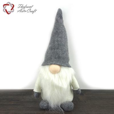 China Santa Christmas Decoration Nordic Christmas Decoration Beard China Supplier Gray Cloth Gnome for sale