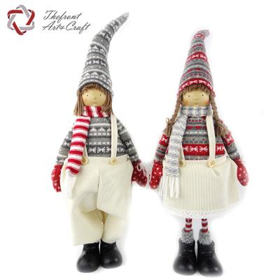 China Christmas Cloth Scarf Christmas Decoration Factory Wholesale Skillful Design Red And Gray Man for sale