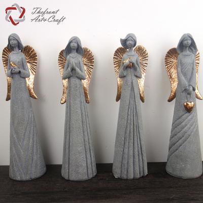 China Europe China Supplier Wholesale Polyresin Decoration Figures Wing Angel Statue for sale