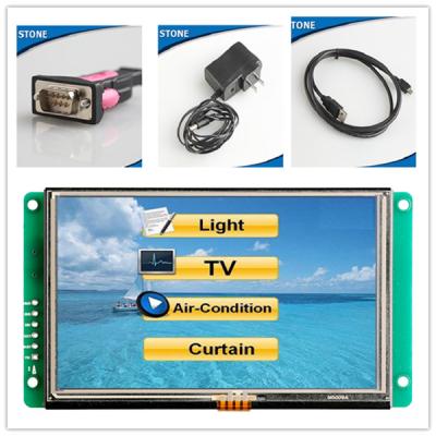 China Indsutrial HMI Touch Screen LCD Board With Led Backlight And Flash Memory for sale