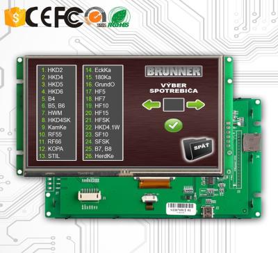 China 4,3 pantalla táctil de la pulgada HMI TFT LCD con el tablero y el regulador de la unidad inteligente en venta