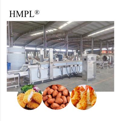 China food & Beverage Plant Factory Making Machine Continuous Frying Snacks Machine Automatic Peanuts Frying Machine for sale