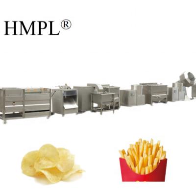 China Semi Automatic 100kg/h Vegetable Processing Plant Potato Chips Making Machine Factory French Fries Machine Plants for sale