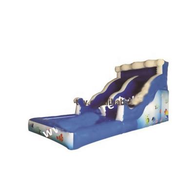 China PVC bounce house inflatable water slide combined with swimming pool at the base of the water slide for sale