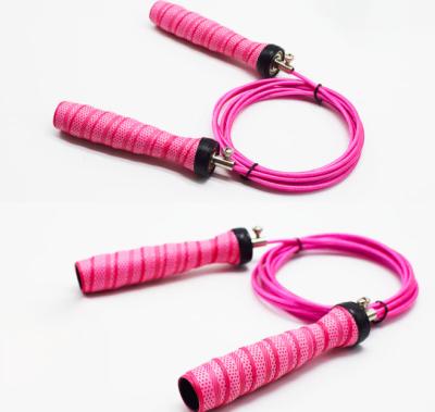 China Fitness Exercise Steel Wire Grips Headband Full Adjustable High Speed ​​Weighted Anti-skid Jump Rope New for sale