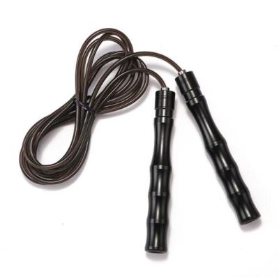 China Wholesale Complete Cable Bamboo Rope Handle Aluminum Alloy Shape Exercise Fitness Jump Rope Universal Rotation Skpping Rope for sale