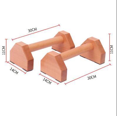 China High Quality Home Gym Soild Beech Press Body Press Wooden Bar Parallettes 30 Cm Length 3A Degree for sale