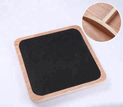 China High quality fitness anti-slip outdoor square shimmy exercise ab rocker balance wooden board for sale