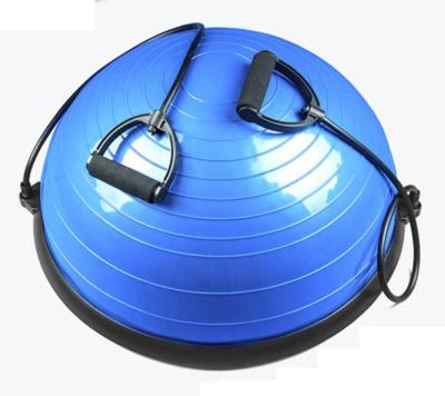 China High Quality PVC Yoga and Pliate Balance Trainer Stability Half Ball with Resistance Bands and Pump for sale