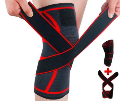 China Stability New Arrivals 3D Joint Support And Support Knee Brace Knitted Elastic Nylon Knee Supports Sleeve Compression Sports Knee Brace Belt for sale