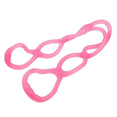 China Flexibility Exercises Yoga Rope Jelly Chest Muscle Fitness Pull 7 Hole Silicone Yoga Resistance Band for sale