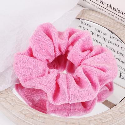 China Fashionable Terry Cloth Hair Scrunchies Microfiber Towel Cloth Scrunchies Ponytail Holder Hair Accessories Elastic Hair Band for sale