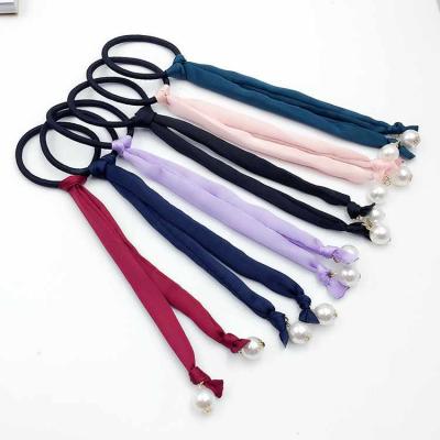 China Multi Function Style Totem Color Updo Pearl Hair Band Connection Hair Accessories Elastic Band Korean Ethnic Hair Rope for sale