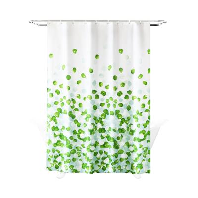 China Sustainable Wholesale Custom Design Luxury Waterproof European Printing Bathroom Shower Curtains for sale