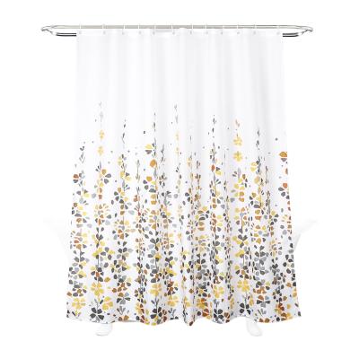 China Funny Colorful Waterproof Viable With Standard Size Shower Curtain Bathroom Fabric Curtain Set for sale