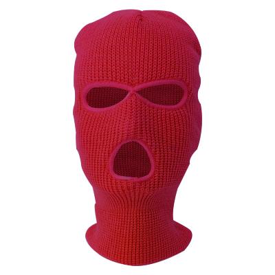 China Custom Hole Windproof Warm Knitted Outdoor Cycling Balaclava Skimask 3 CS Ski Mask Winter Hat COMMON for sale