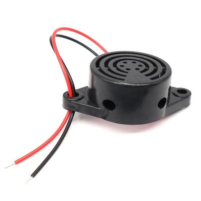 China Electrical Appliances 3015A SFM-27 DC3-24V 100dB Continuous Audible 3015 Piezo Buzzer Piezo Buzzer with 110mm Black Shell Wire for sale