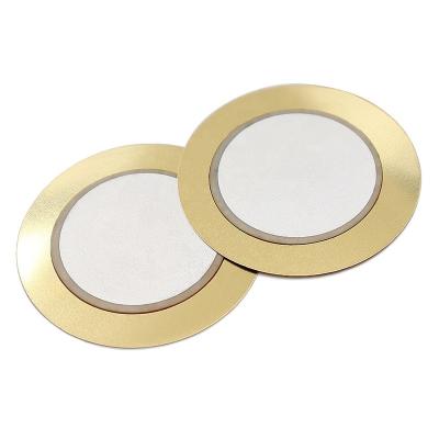 China Diameter 35MM Electric Piezo Ceramic Disc Brass Alarm Sounding Appliances Sound Plate Piezo Ceramic Buzzer Acoustic Components for sale