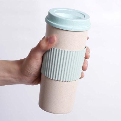 China 2021 Viable Hot Selling Products In USA Amazon Food Grade Portable Compact Fashionable Wheat Straw Cup Reusable Coffee Mugs for sale