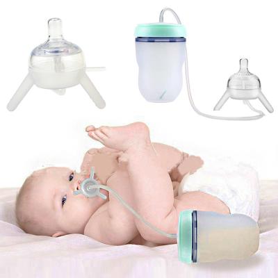 China 250ml BPA Free Hands Free Self Feeding Bottle With Various Flow Nipples for sale