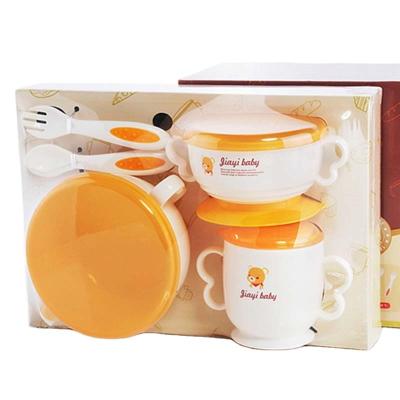 China 4pcs BPA Free Slip Resistant Dishes Creative Kids Tableware Set Plastic Baby Suction Bowl Dish Set Feeding Supplies Baby Gift Set for sale