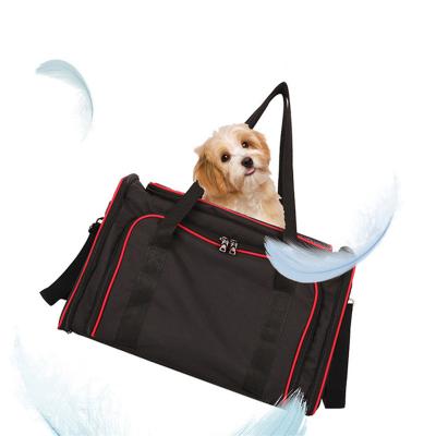 China Small Dog Cat Pet Travel Carrier Bag Outdoor Portable Foldable Breathable Multifunctional Car Expansion Viable Space for sale