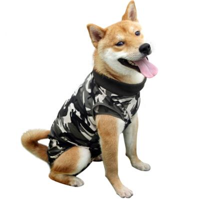 China Sterilization Viable Surgery Recovery Suit Breathable Pet Dog Clothes T Shirt for sale