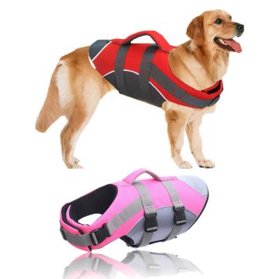 China Fashion Durable High End Lightweight Safety Breathable Reflective Pet Clothes Dog Life Jacket With Handle for sale