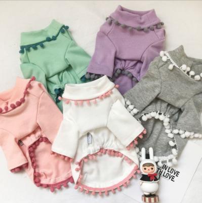 China Cute Stocked Autumn And Winter Pure Cotton Dog Basing Shirt Dog Pet Clothes for sale