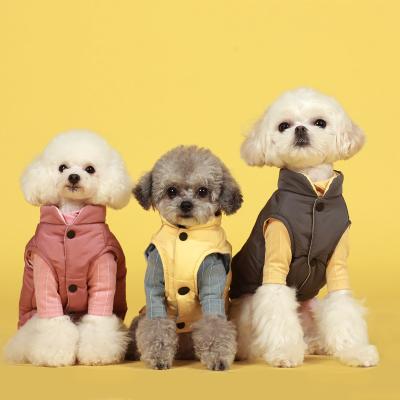 China Autumn Winter Cotton Funny Two Viable Ways To Wear Waterproof Dog Clothes Coat Dog Vest Jacket Winter Pet Clothing for sale