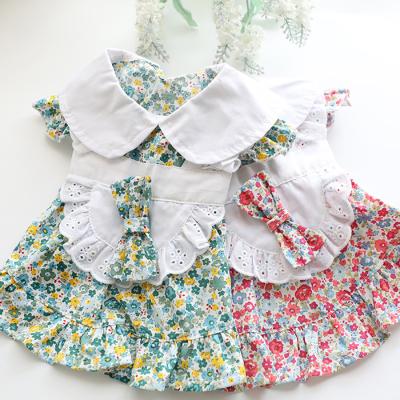 China Pet Clothes Dog Princess Skirt Stocked Floral Dress for sale