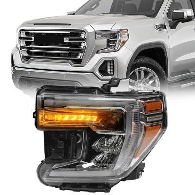 China OE TYPE Front Headlight SIERRA LED Headlight Bumper Car For 2019-2021 GMC Sierra for sale