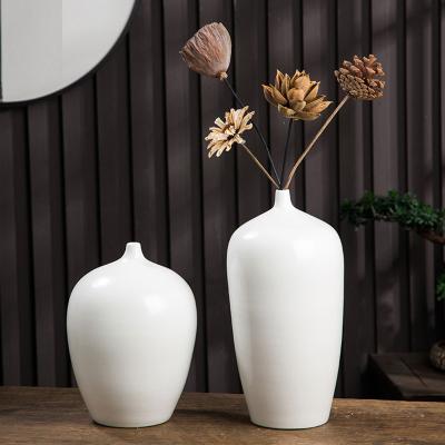 China Cheap Wholesale White Chinese Chinoiserie Porcelain Vases Classic Ceramic Vase Large Contemporary Vases for sale