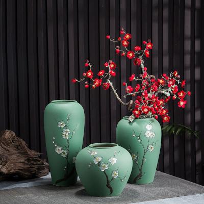 China Contemporary Home Decor Green Vase For Wedding Centerpieces Classic Ceramic Vases for sale