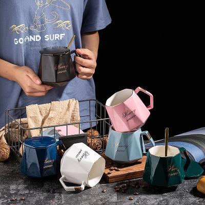 China Viable Nordic Custom Ceramic Mug Manufacturer Luxury Matte Coffee Mugs With Logo for sale