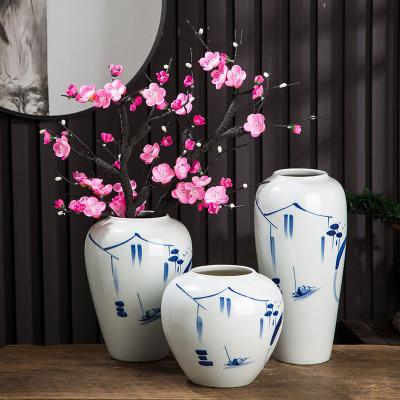 China Hand Contemporary Tall Footed Vases Ceramic Jugs Sets Nordic Vase Home Decoration Floor Vases for sale