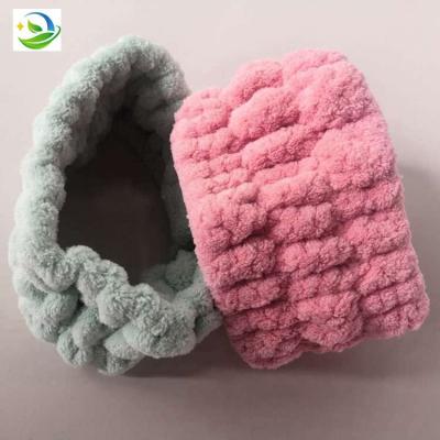 China Coral Fleece Hair Band First Class Quality Coral Velvet Microfiber Spa Headband Women for sale